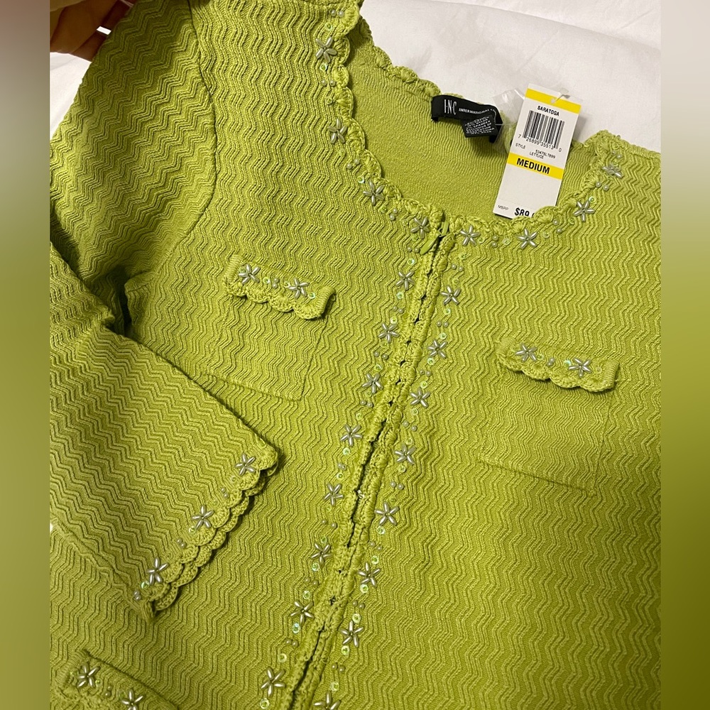 INC International Concepts Women's Green Sweater - Picture 3 of 7